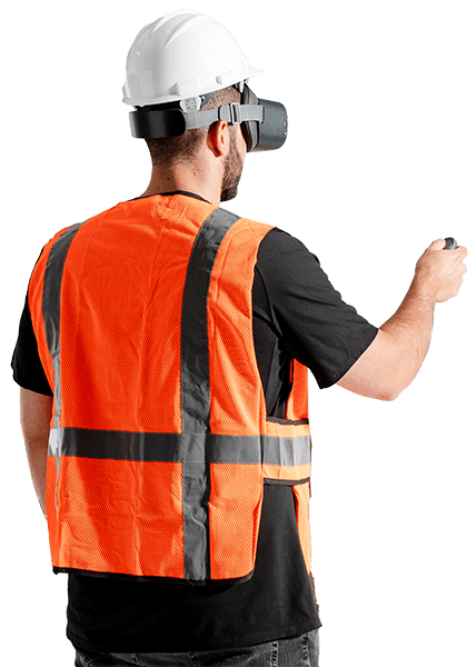 Worker with VR Headset